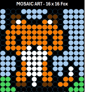 Mosaic Art DIY Kit - 16x16 Fox