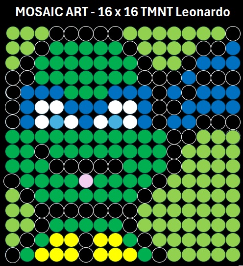 Mosaic Art DIY Kit - 16x16 TMNT Leonardo