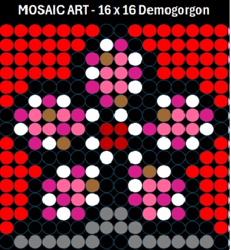 Mosaic Art DIY Kit - 16x16 Stranger Things Demogorgon