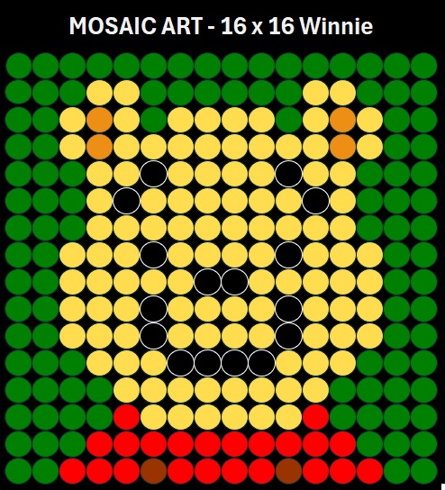 Mosaic Art DIY Kit - 16x16 Winnie the Pooh