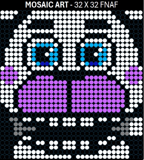 Mosaic Art DIY Kit - 32x32 FNAF Funtime Freddie