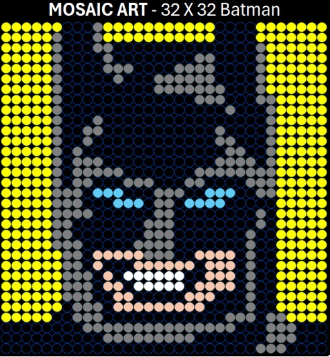 Mosaic Art DIY Kit - 32x32 DC Batman