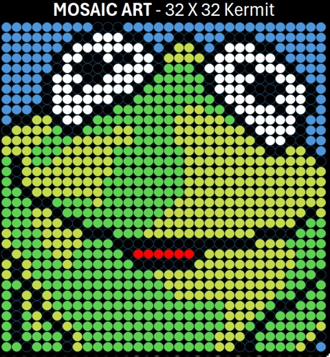 Mosaic Art DIY Kit - 32x32 Kermit the Frog