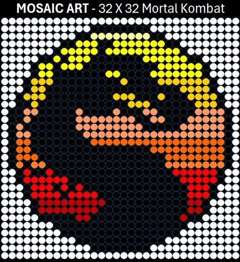 Mosaic Art DIY Kit - 32x32 Mortal Kombat