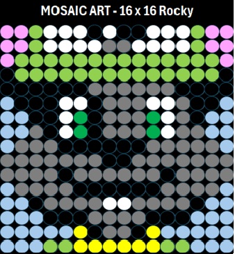 Mosaic Art DIY Kit - 16x16 Paw Patrol Rocky