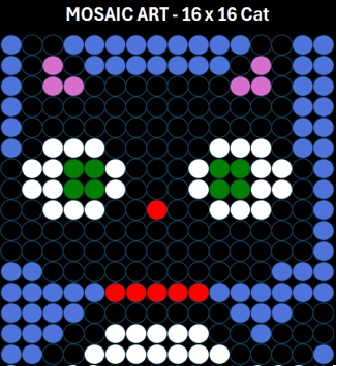 Mosaic Art DIY Kit - 16x16 Cat