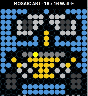 Mosaic Art DIY Kit - 16x16 Wall-E