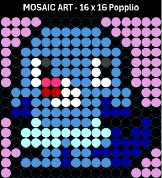 Mosaic Art DIY Kit - 16x16 Pokemon Popplio