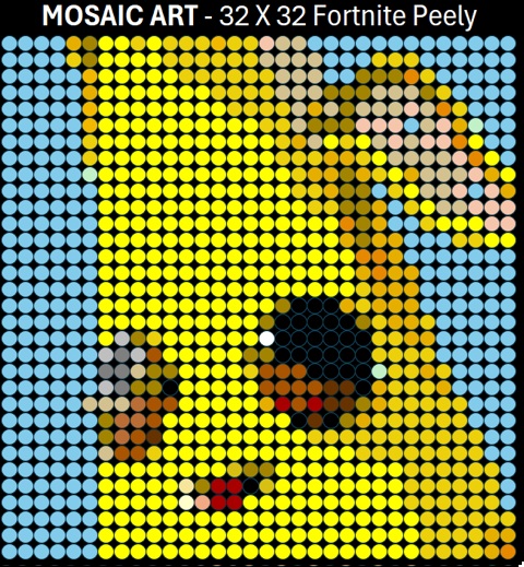 Mosaic Art DIY Kit - 32x32 Fortnite Peely