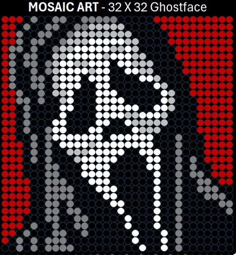 Mosaic Art DIY Kit - 32x32 Ghostface