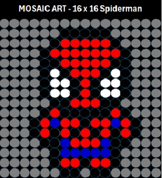 Mosaic Art DIY Kit - 16x16 Spiderman