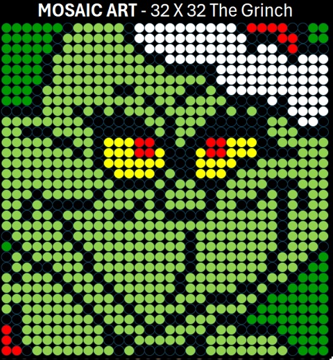 Mosaic Art DIY Kit - 32x32 The Grinch