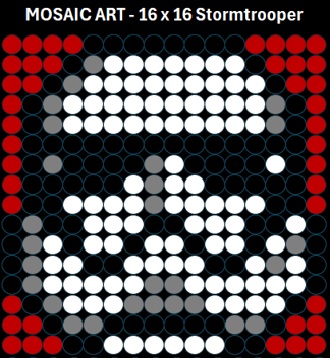 Mosaic Art DIY Kit - 16x16 Star Wars Stormtrooper