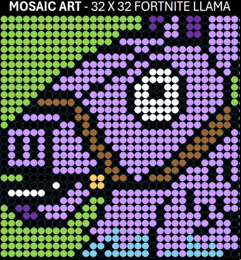 Mosaic Art DIY Kit - 32x32 Fortnite Llama