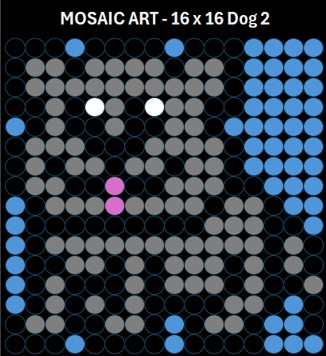 Mosaic Art DIY Kit - 16x16 Dog 2