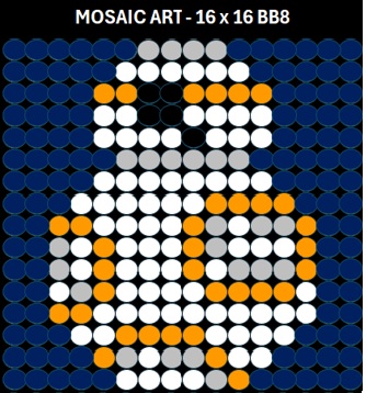 Mosaic Art DIY Kit - 16x16 Star Wars BB8