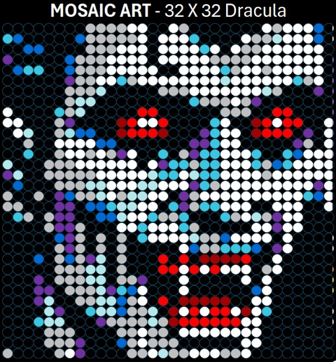 Mosaic Art DIY Kit - 32x32 Dracula