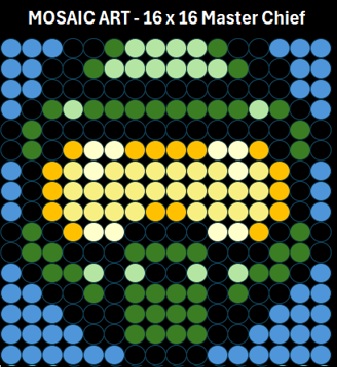 Mosaic Art DIY Kit - 16x16 Halo Master Chief
