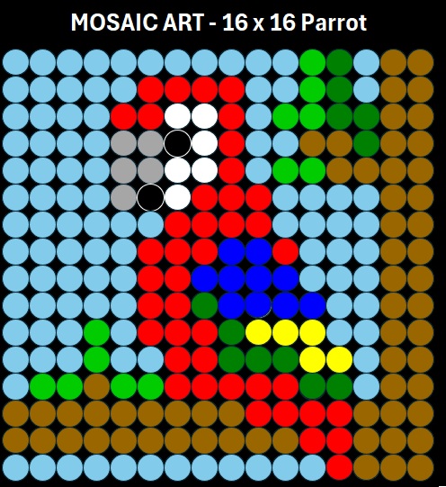 Mosaic Art DIY Kit - 16x16 Parrot