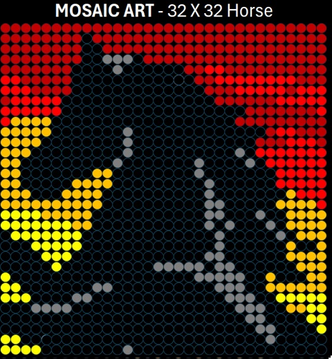 Mosaic Art DIY Kit - 32x32 Horse