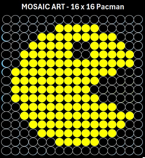Mosaic Art DIY Kit - 16x16 Pacman