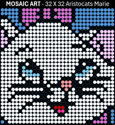 Mosaic Art DIY Kit - 32x32 Aristocats Marie