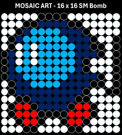 Mosaic Art DIY Kit - 16x16 Super Mario Bomb