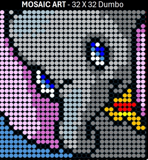 Mosaic Art DIY Kit - 32x32 Dumbo