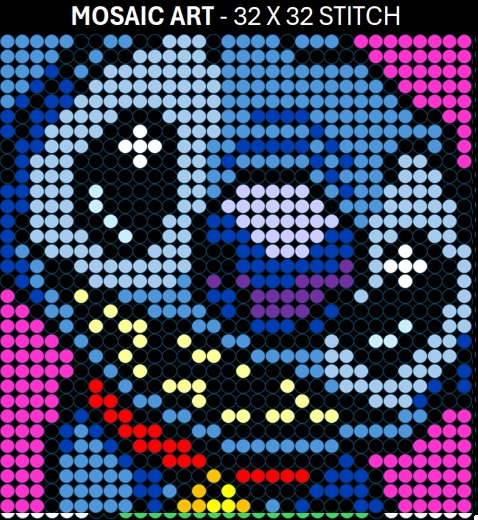 Mosaic Art DIY Kit - 32x32 Stitch