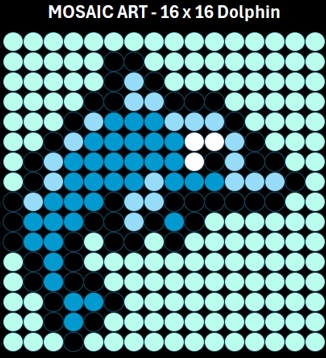 Mosaic Art DIY Kit - 16x16 Dolphin