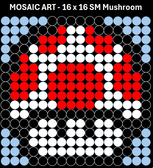 Mosaic Art DIY Kit - 16x16 Mushroom