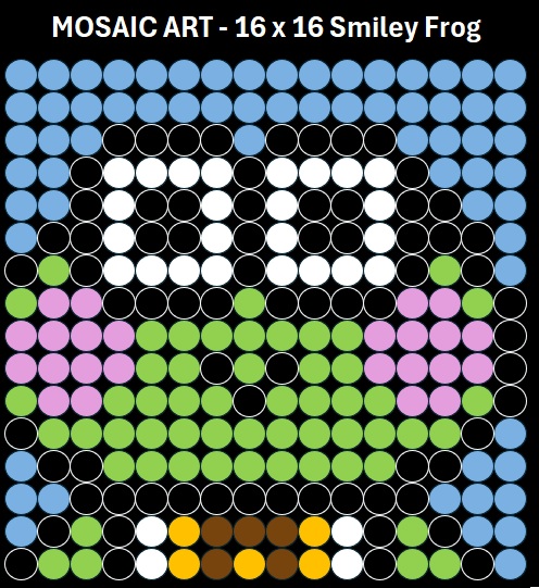 Mosaic Art DIY Kit - 16x16 Smiley Frog