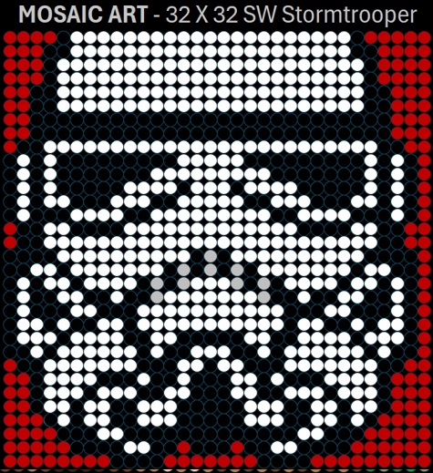 Mosaic Art DIY Kit - 32x32 Star Wars Stormtrooper