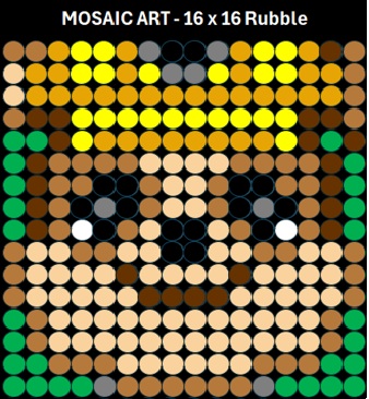 Mosaic Art DIY Kit - 16x16 Paw Patrol Rubble