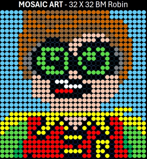 Mosaic Art DIY Kit - 32x32 DC Robin