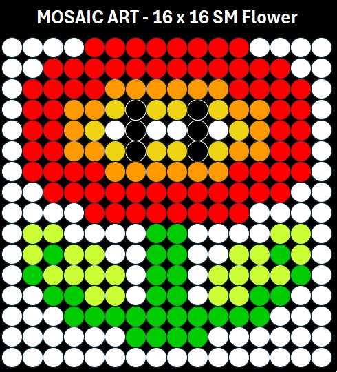 Mosaic Art DIY Kit - 16x16 Super Mario Flower