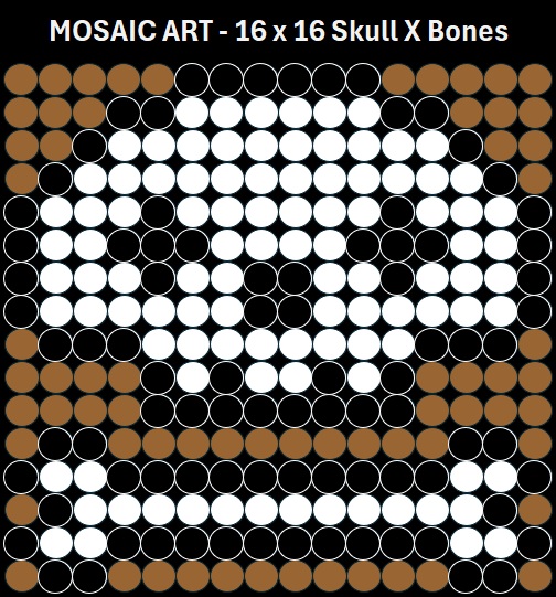 Mosaic Art DIY Kit - 16x16 Skull & Crossbones