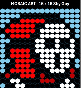Mosaic Art DIY Kit - 16x16 Super Mario Shy Guy