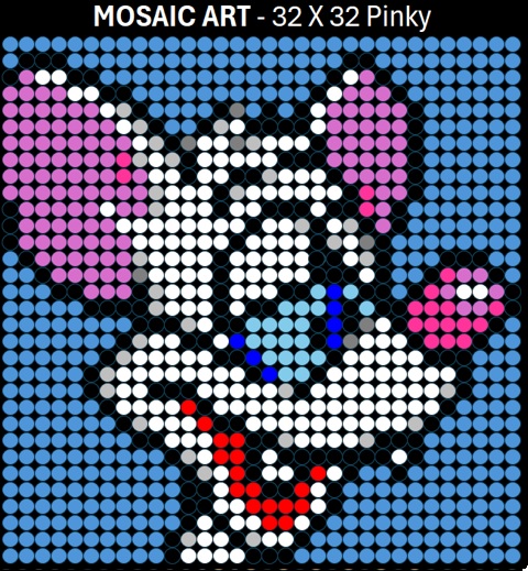 Mosaic Art DIY Kit - 32x32 Pinky