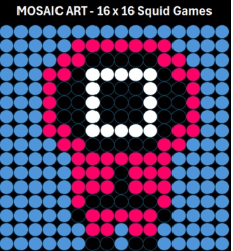 Mosaic Art DIY Kit - 16x16 Squid Games