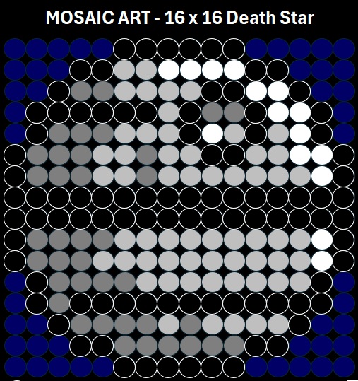Mosaic Art DIY Kit - 16x16 Death Star