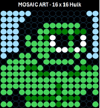 Mosaic Art DIY Kit - 16x16 Hulk