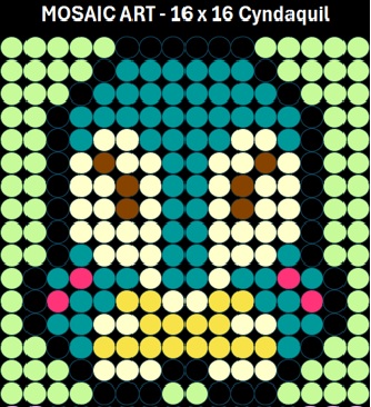 Mosaic Art DIY Kit - 16x16 Pokemon Cyndaquil