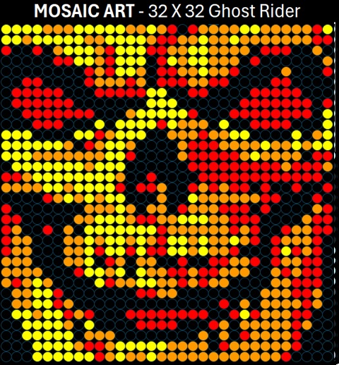 Mosaic Art DIY Kit - 32x32 Ghostrider