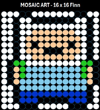 Mosaic Art DIY Kit - 16x16 Adventure Time Finn