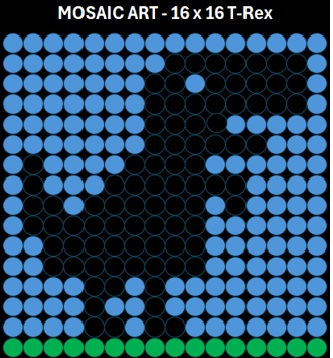 Mosaic Art DIY Kit - 16x16 T-rex