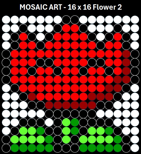 Mosaic Art DIY Kit - 16x16 Super Mario Flower 2