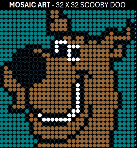 Mosaic Art DIY Kit - 32x32 Scooby Doo