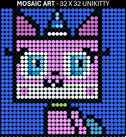 Mosaic Art DIY Kit - 32x32 Unikitty