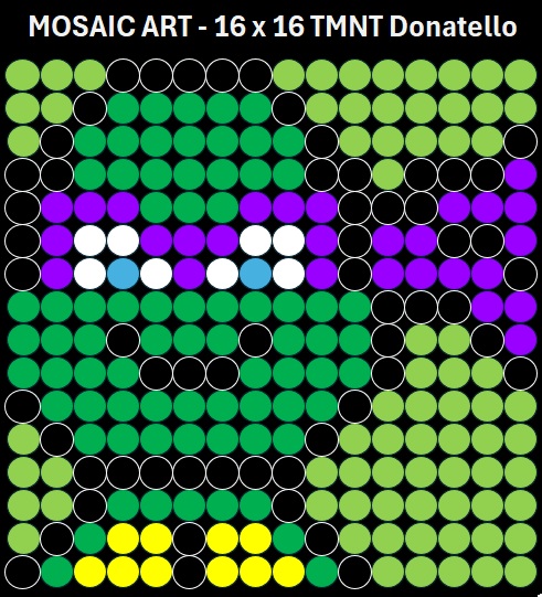 Mosaic Art DIY Kit - 16x16 TMNT Donatello